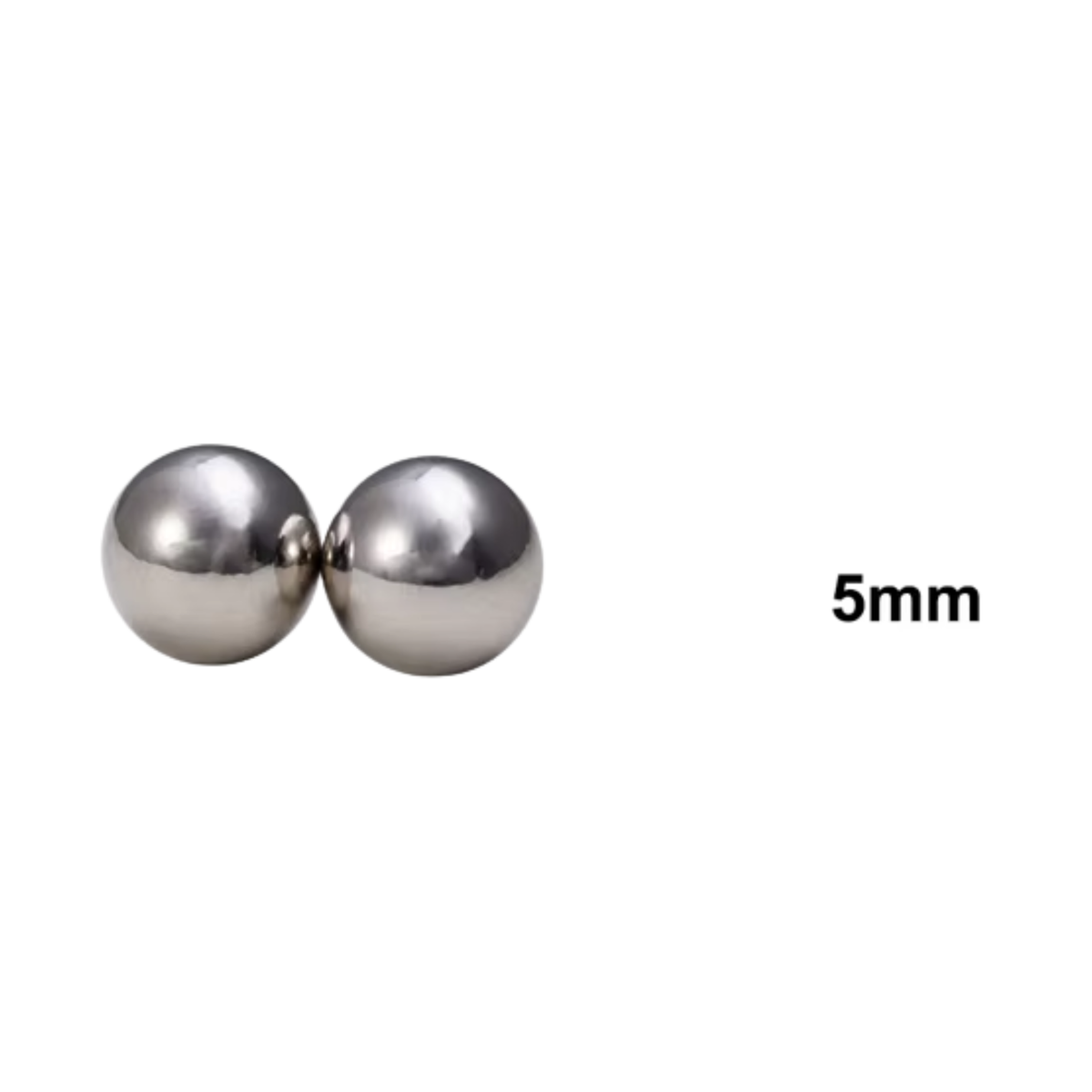 Magnetische Fake Piercing - 1 Nep Piercing - Zilver Balletje - Stainless Steel - Lippiercing / Tepelpiercing / Oorpiercing / Wangpiercing - Nep Piercing Magnetisch Bolletje - Oorbel - Verkleedaccessoires - 5mm
