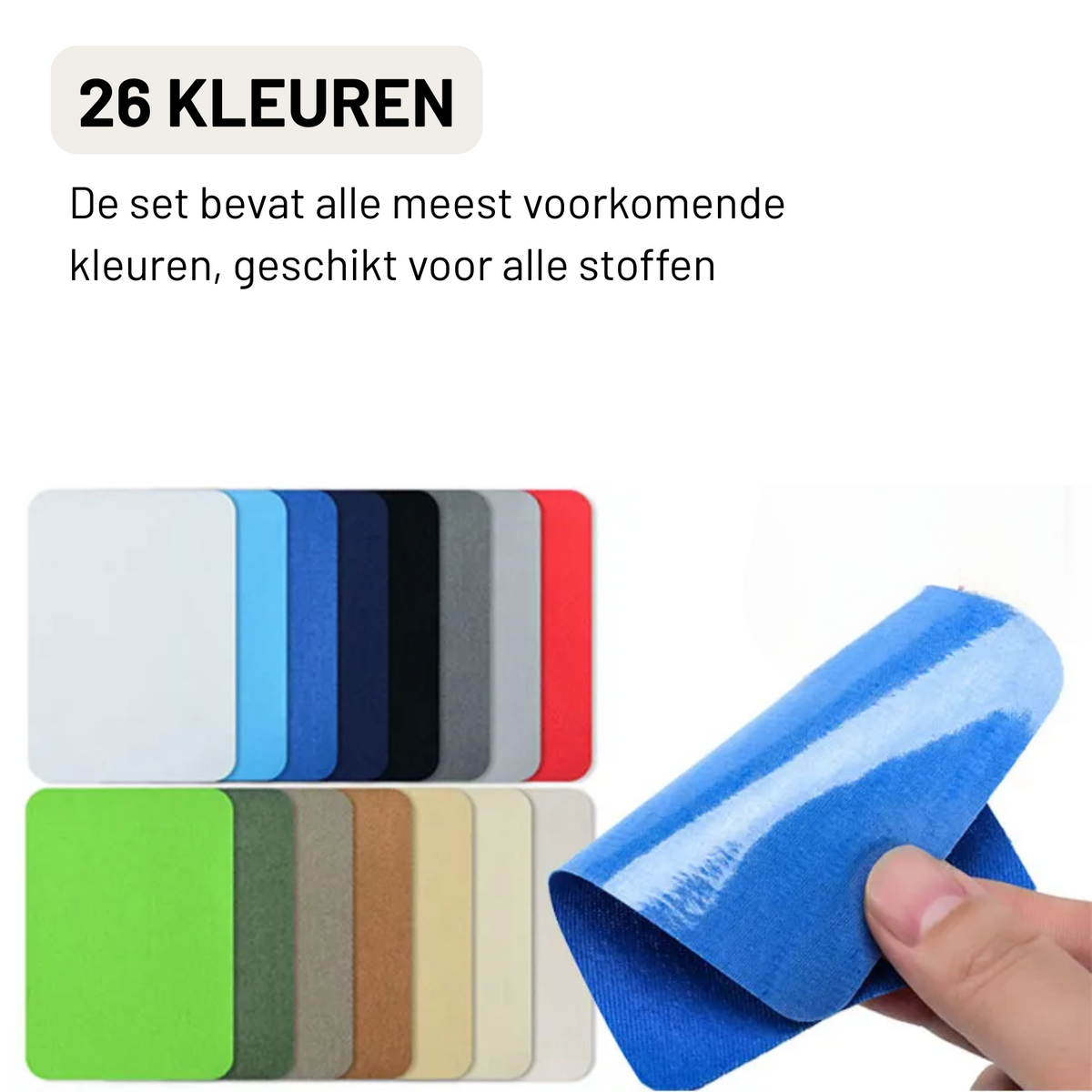 Kleding Reparatie Patches - Set van 26 Kleuren - Opstrijkbare Lapjes - Zelfklevende Reparatie - DIY