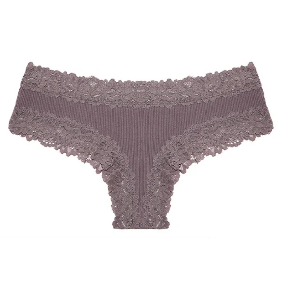 Sexy Dames Slip met Kant - Nude - Onderbroek 95% Katoen - Dames Lingerie / Ondergoed - Brazilian String - Maat L