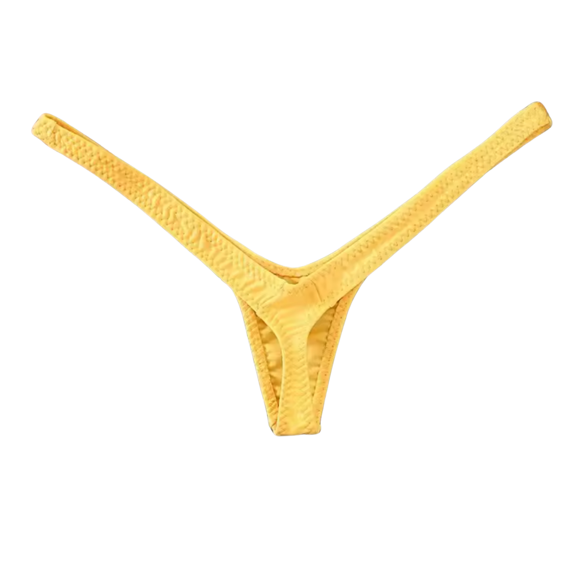 Sexy Micro String – Gele Lingerie – Comfortabele & Luxe Dames String – Dames Ondergoed - Mini Onderbroek - Maat L