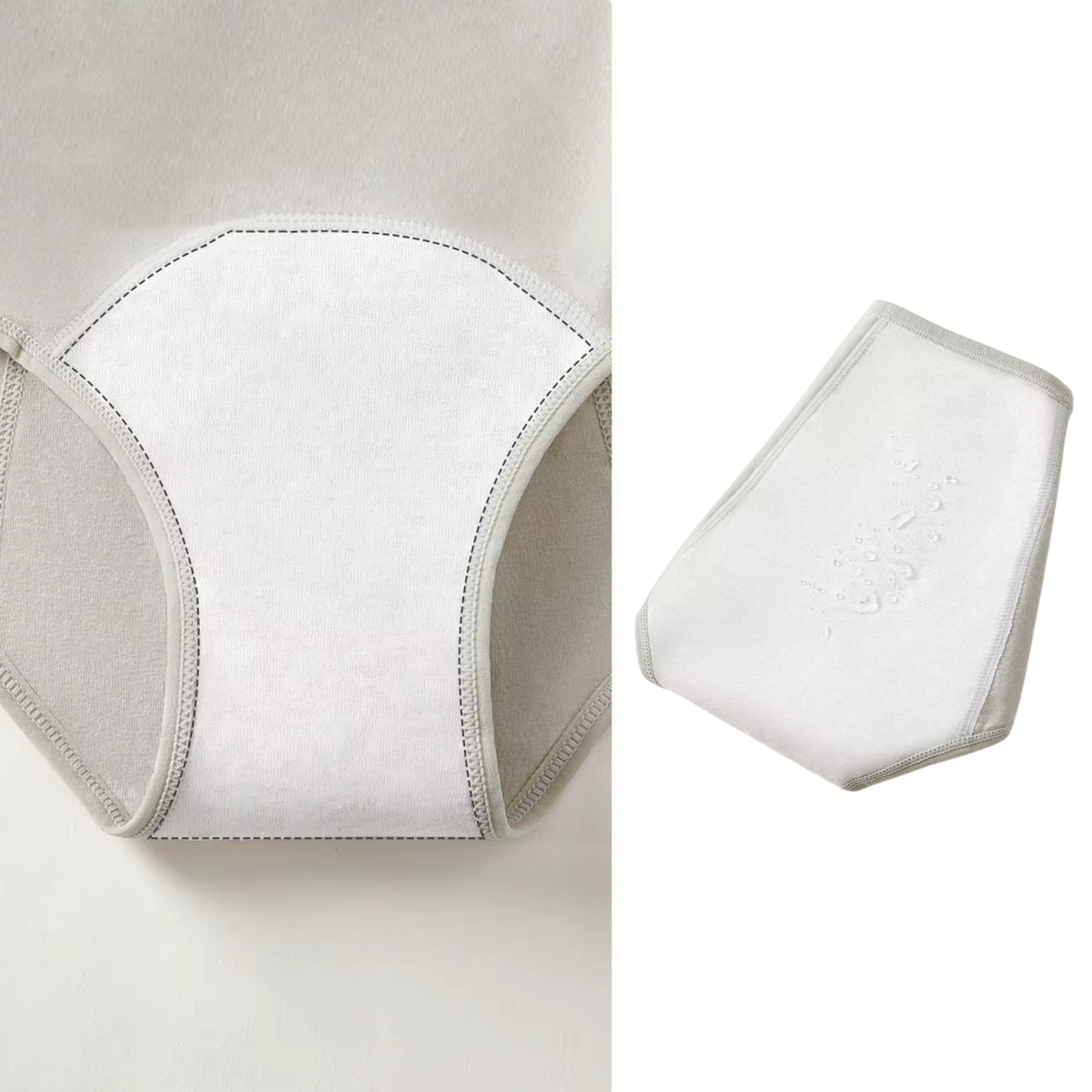 3 Pack - Menstruatie Ondergoed - Roze, Grijs en Paars - Dames Slips - Comfortabel & Absorberend - Onderbroek 95% Katoen - Dames Lingerie / Ondergoed Set - Maat M