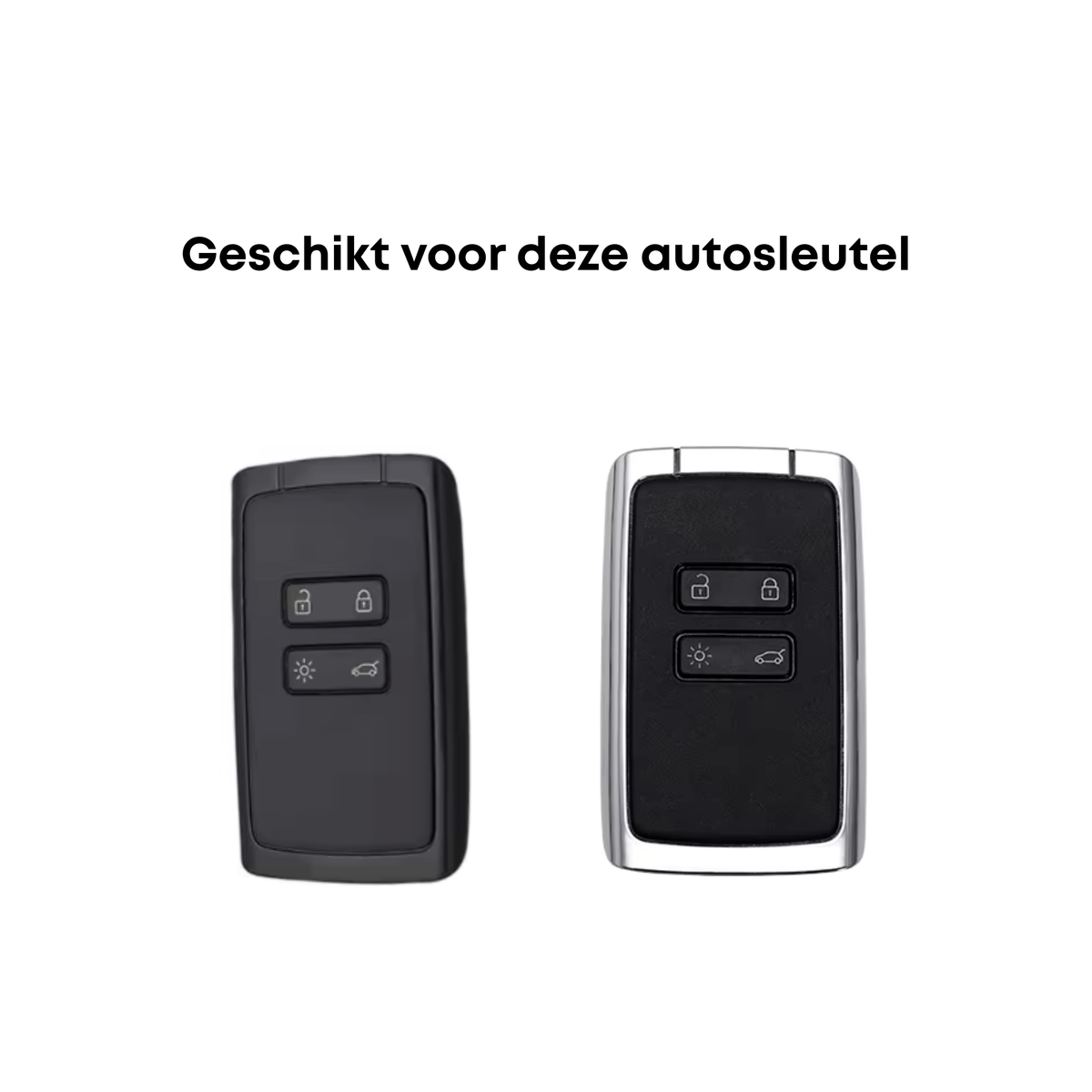 Carbon Look Sleutelcover - Sleutelhoesje Geschikt voor Renault Koleos / Scénic 4 / Arkana / Captur / Mégane / Talisman / Espace / Clio / Zoë / Dacia Sandero - Zwart - Key Cover - Auto Accessoires