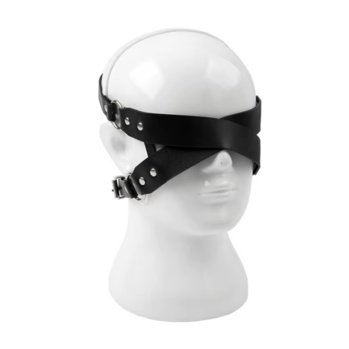 Masker Met Riempjes - Zwart - PU Leder - Spannend Oogmasker - Unisex - Sex Speeltjes Toys - Roleplay / Rollenspel - Erotiek - BDSM Bondage Masker