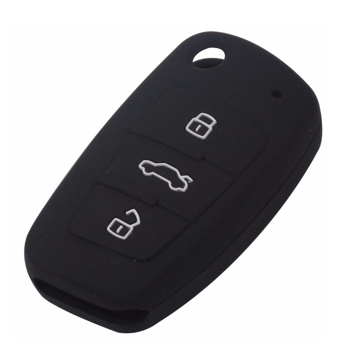 Siliconen Sleutelcover - Zwart Sleutelhoesje Geschikt voor Audi A1 / A3 / A5 / A6 / Q3 / Q5 / S3 / S5 / RS / RS3 - Sleutel Hoesje Keycover - Audi Auto Accessoires