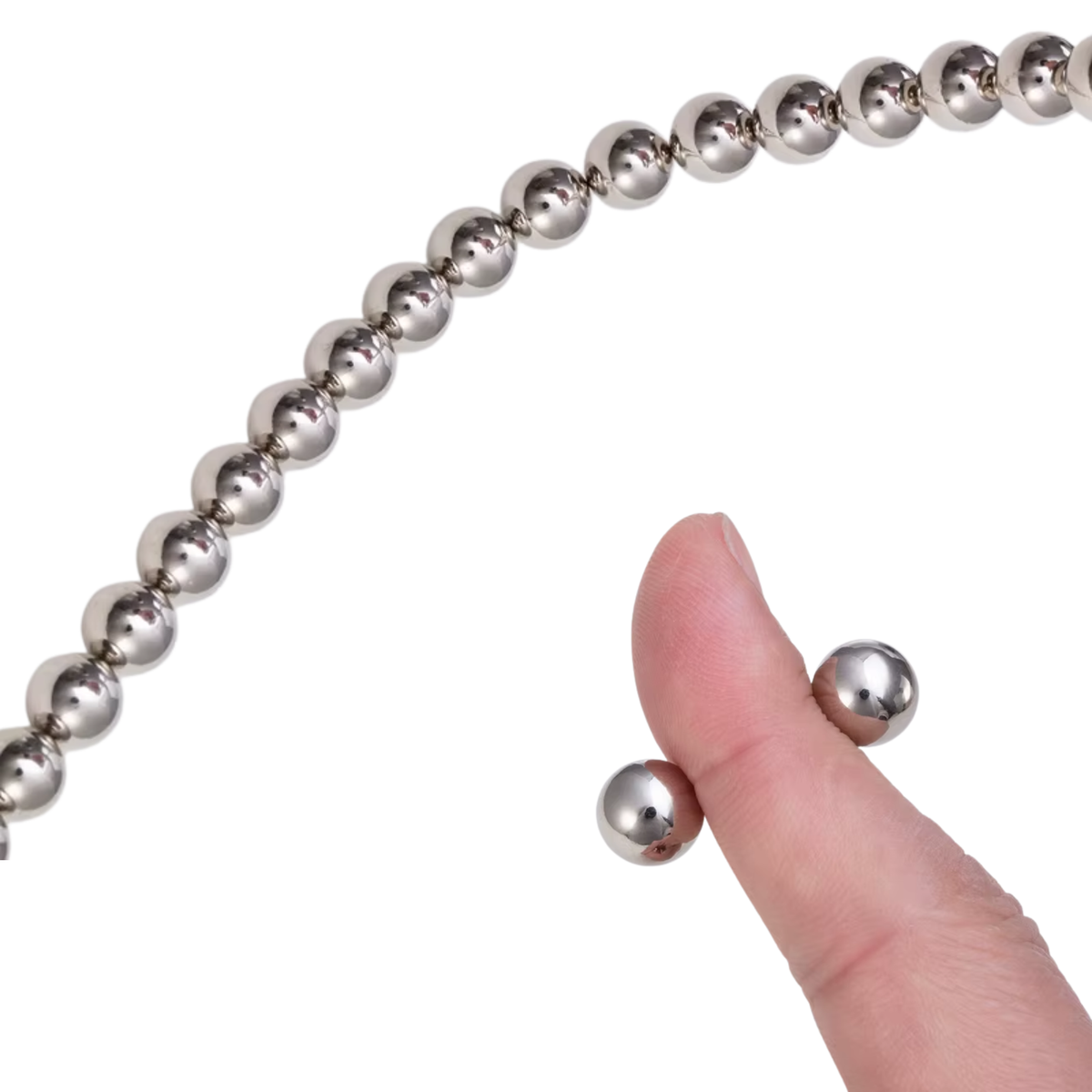 Magnetische Fake Piercing - 1 Nep Piercing - Zilver Balletje - Stainless Steel - Lippiercing / Tepelpiercing / Oorpiercing / Wangpiercing - Nep Piercing Magnetisch Bolletje - Oorbel - Verkleedaccessoires - 5mm