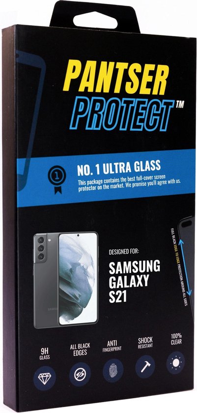 Pantser Protect ™ Case Friendly Screenprotector Geschikt voor Samsung Galaxy S21 - Premium glazen full-cover Pantserglas Protector - Tempered Glass Bescherm Glas