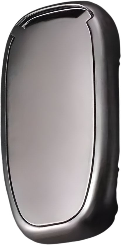 Zachte TPU Sleutelcover - Sleutelhoesje met een Glossy Look Geschikt voor Audi A3 / A4 / B9 / A6 / C8 / A7 / S7 / 4K / A8 / D5 / S8 / Q7 / Q8 / SQ8 / E-tron / 2018 / 2019 / 2020 / 2021 / 2022 - Zilvere - Key Cover - Auto Accessoires