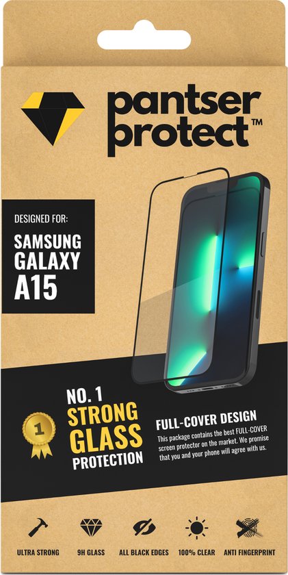 Pantser Protect™ Glass Screenprotector Geschikt voor Samsung Galaxy A15 - Case Friendly - Premium Pantserglas - Glazen Screen Protector