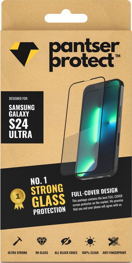 Pantser Protect™ Glass Screenprotector Geschikt voor Samsung Galaxy S24 Ultra - Case Friendly - Premium Pantserglas - Glazen Screen Protector