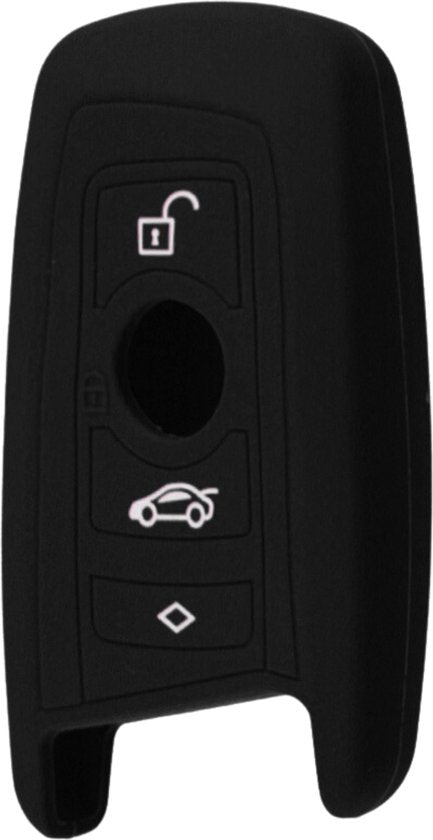 Siliconen Sleutelcover - Zwart Sleutelhoesje Geschikt voor BMW 1 serie / 3 serie / 5 Serie / 7 Serie / X1 / X3 / X4 / X5 / F20 / F30 / F31 / F34 / M - Sleutel Hoesje Keycover - Auto Accessoires