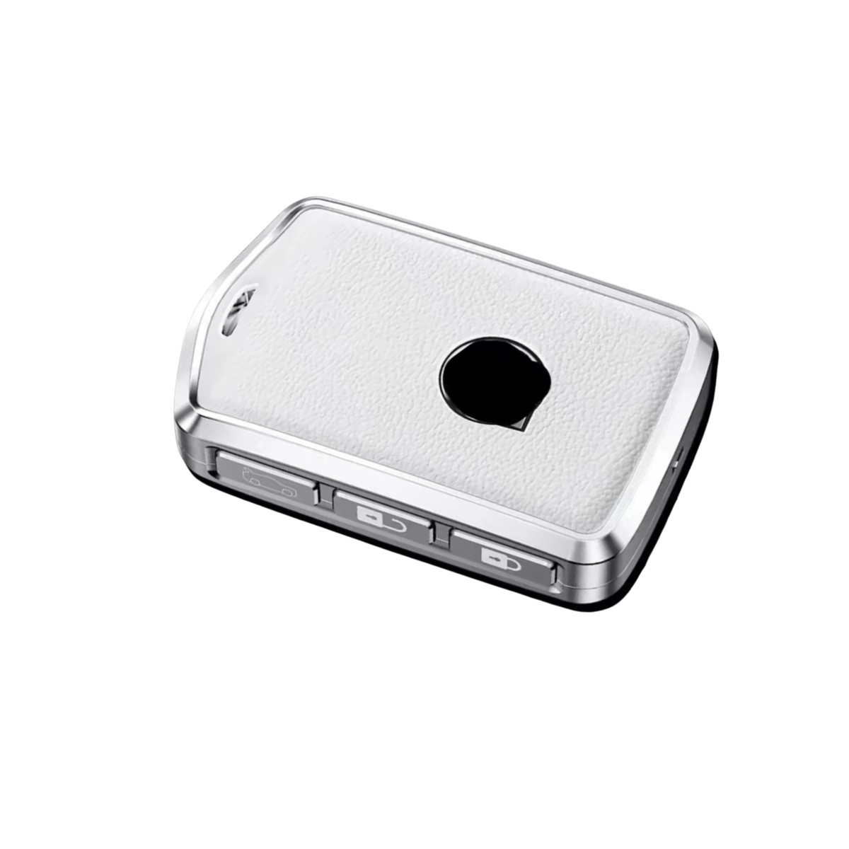 Zachte Leather Look Sleutelcover - Sleutelhoesje Geschikt voor Volvo S90 / S60 / XC60 / XC90 / XC40 / C40 / V60 / V90 / T6 / T8 - Wit - Key Cover - Auto Accessoires