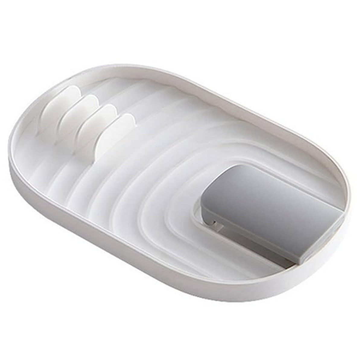 Lepelhouder - Pannendekselhouder - Spatelhouder - Keukengereihouder - Keuken opslagrek - Keukenaccesoires - Organizer - Silicone - Makkelijk Te Reinigen - Hygienisch - Wit