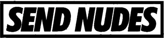 Autosticker - Send Nudes - Grappige Auto Sticker Zwart - Hoogwaardig Vinyl - Autostickers Wrap Folie - universeel/alle automerken