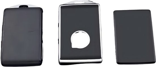 Zachte TPU Sleutelcover - Sleutelhoesje Geschikt voor Volvo S90 / S60 / XC60 / XC90 / XC40 / C40 / V60 / V90 / T6 / T8 - Wit met Zilver - Key Cover - Auto Accessoires