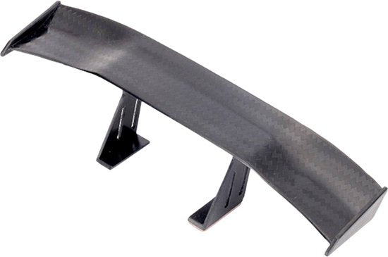 Grappige Mini Auto Spoiler - Carbon Look - Universeel Fun Accessoire - Zelfklevende Dakspoiler - Tuning - Geschikt voor alle automerken/ universeel
