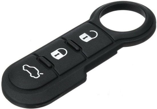 Fiat Autosleutel Rubberen Knoppen Vervanging - Reparatie Knoppen voor Fiat 500 / Panda / Punto / Brava / Abarth / Lancia / Citroën / Peugeot / Iveco - 3 Knoppen
