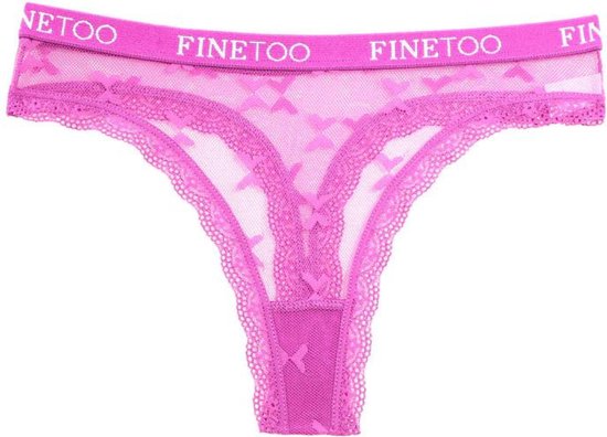 Sexy Dames String - Transparant - Roze - Dames Lingerie / Ondergoed Set - Maat M