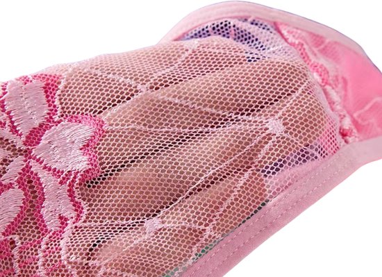 Kanten Dames String - Zwart - Comfortabel Zacht Kant Met Bloemen - Brazilian / Slip / Onderbroek - Sexy Lingerie / Ondergoed Voor Vrouwen - Maat S