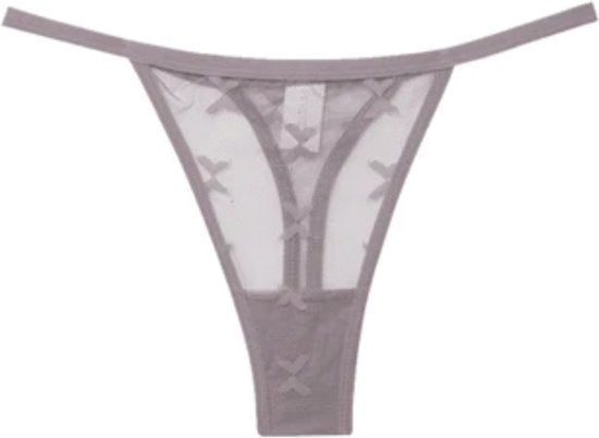 Luxe Dames String - Transparant - Nude - Maat S