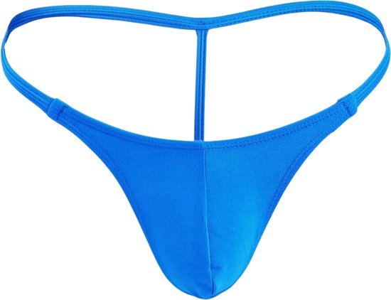 Sexy Heren G-String – Verleidelijke String Slip voor Mannen – One Size – Blauw – Ultra Comfortabel Ondergoed met Bikini Design