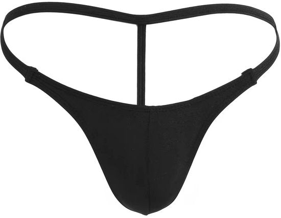 Sexy Heren G-String – Verleidelijke String Slip voor Mannen – One Size – Zwart – Ultra Comfortabel Ondergoed met Bikini Design