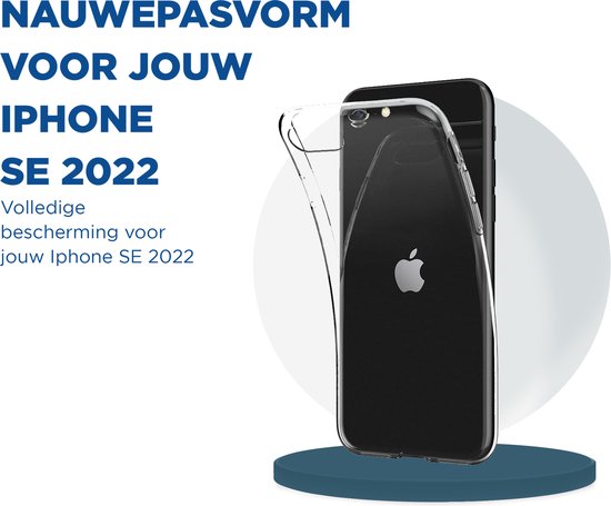 TORCE® Apple iPhone SE (2022) Hoesje - Case Transparant + Gratis Glass Screenprotector