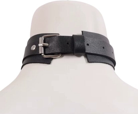 Sexy BDSM Choker Hals – Bondage Harnas - Kunstleer met Ring – One Size – Mannen en Vrouwen - Erotiek & Bondage - Tuigje - BDSM Sex Toys