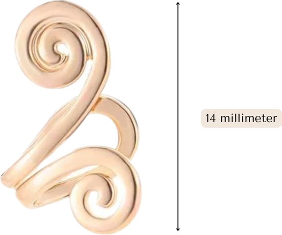 Fake Oorpiercing Rose Gold - Nep Piercing Tragus - Klem Oorbellen Oorpiercing - Nep Helix - Rosé Goud - Metaal