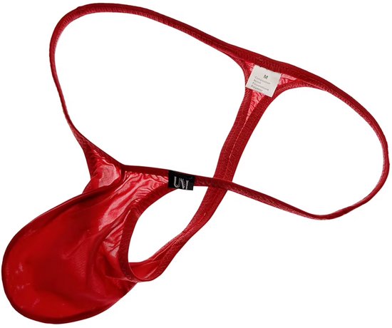 Heren String Rood - Dunne T String - Sexy Design - Mannen Onderbroek - Lingerie Voor Mannen - Ondergoed Maat L