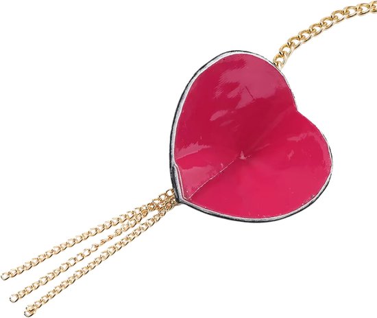 Sexy Tepel Covers voor Vrouwen - Hartvormige Nipple Covers met Choker en Ketting - Verleidelijke Tepelstickers - Tepelplakkers - Roze - One Size
