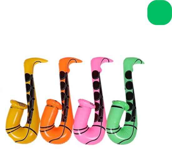 Opblaasbare Saxofoon Groen - Feest Accessoire - Zwembad Opblaas Speelgoed