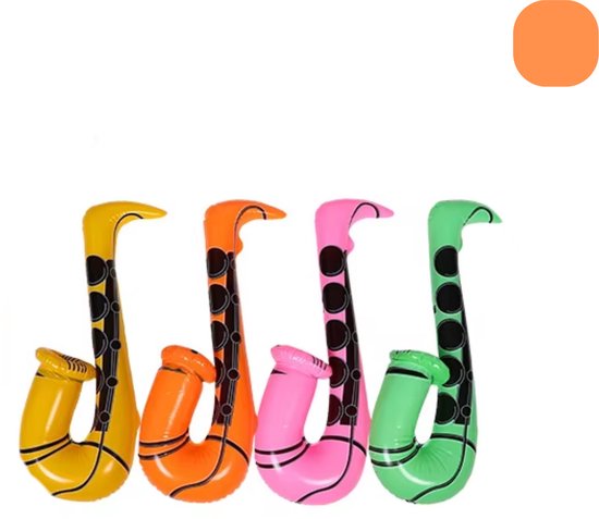 Opblaasbare Saxofoon Oranje - Feest Accessoire - Zwembad Opblaas Speelgoed