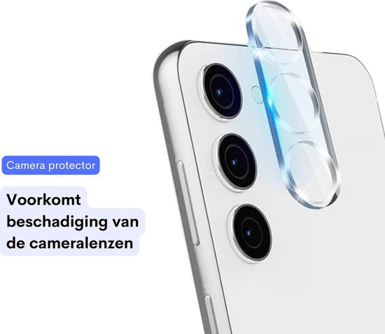 3 in 1 Set Geschikt voor Samsung Galaxy A25 - Transparant Hoesje + Screenprotector + Cameraprotector - Doorzichtige Shockproof TPU Case - Tempered Glass Screen Protector - Glazen Camerabeschermer - Set van 3