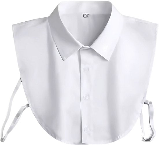 Losse Blouse Kraag Dames - 3 Stuks - Wit, Blauw en Roze - Fake Kraagje Onder Trui of Jurk - Afneembare Opstaande Kraag - Overhemd Blouse Kraag - Accessoire Kleding - One Size