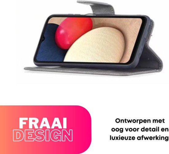 Hoesje Grijs - Geschikt voor Samsung Galaxy A14 - Portemonnee Book Case - Boekje Met Kaarthouder / Pasjeshouder en Magneetsluiting - Booklet - Wallet Beschermhoes - Telefoonhoesje