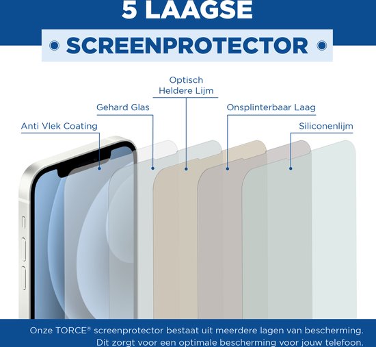 TORCE® iPhone 13 Pro Max Hoesje - Case Transparant + Glass Screenprotector