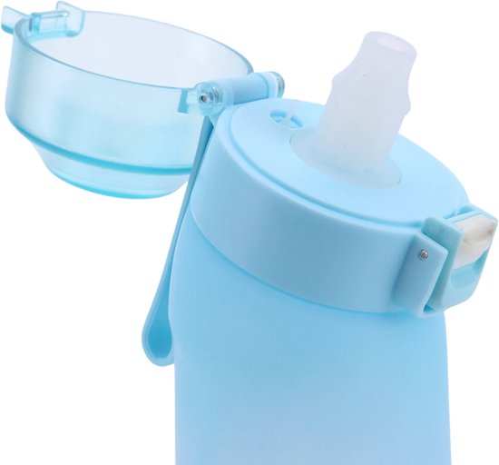 Gearomatiseerde Waterfles - Inclusief 7 Aromapods - Geurpods - Smaak door Geur - Drinkfles - Fles - Lekvrij - met Ingebouwd Rietje - Geschikt voor Kinderen en Volwassenen