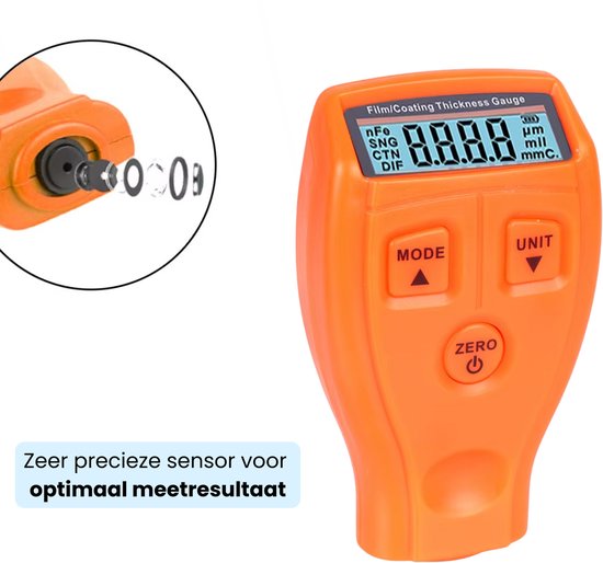 Autolak Dikte Meter - Professionele Coating Test en Laagdiktemeter - Auto Accessoire voor Alle Laksoorten - Geschikt voor Alle Automerken - Meetapparaat Lakdikte