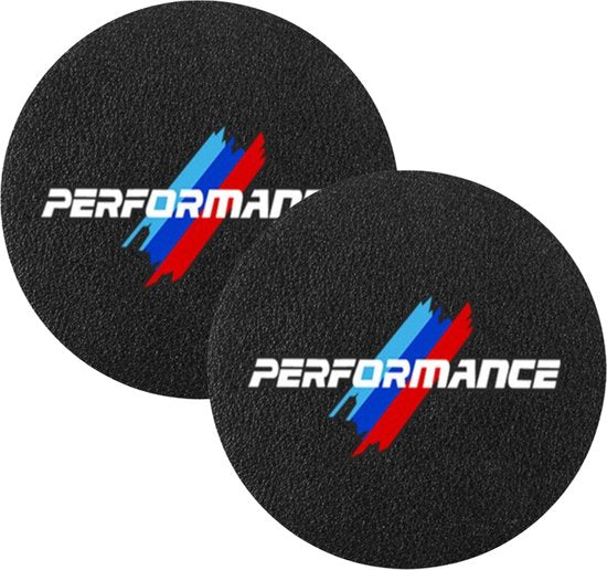 Set van 2 Bekerhouder Inleggers - Performance - Lederen Look - Geschikt voor alle automerken/ universeel - Lederen Bekerhouders Onderzetters - Zwart - Auto Accessoires