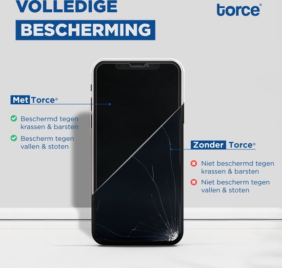 TORCE® iPhone 13 Mini Hoesje - Case Transparant + Gratis Glass Screenprotector