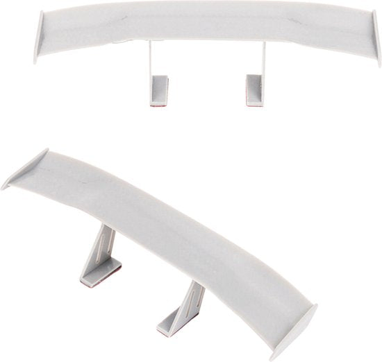 Grappige Mini Auto Spoiler - Wit Carbon Look - Universeel Fun Accessoire - Zelfklevende Dakspoiler - Tuning - Geschikt voor Alle Automerken / Universeel / JDM