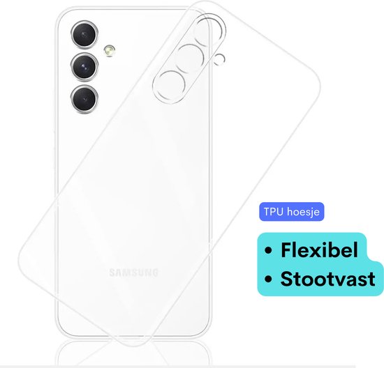 3 in 1 Set - Geschikt voor Samsung Galaxy A05s - Transparant Hoesje + Screenprotector + Cameraprotector - Doorzichtige Shockproof TPU Case - Tempered Glass Screen Protector - Glazen Camerabeschermer - Set van 3