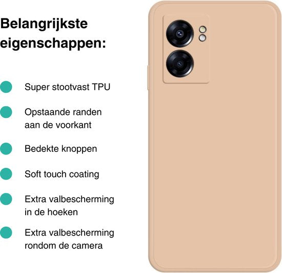 Hoesje Geschikt voor OPPO A57 / A57s - Roze - Stevige Shockproof Case - TPU Cover met Siliconen Touch - Backcover Telefoonhoesje