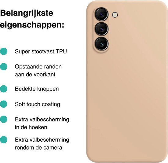 Hoesje Geschikt voor Samsung Galaxy S23+ / S23 Plus Hoesje - Roze - Stevige Shockproof Case - TPU Cover met Siliconen Touch - Backcover Telefoonhoesje