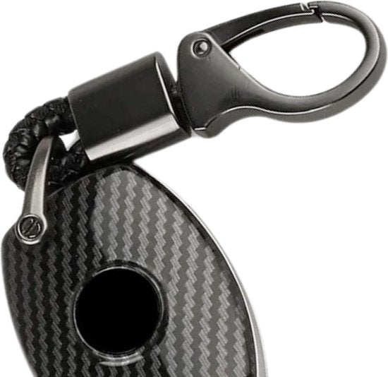 Premium Sleutelcover - Gloss Carbon Look - Sleutelhoesje Geschikt voor Mercedes Mercedes A Klasse / B Klasse / C Klasse / G Klasse / CLA / CLS / GLA / GL / SLK / AMG - Key Cover - Auto Accessoires