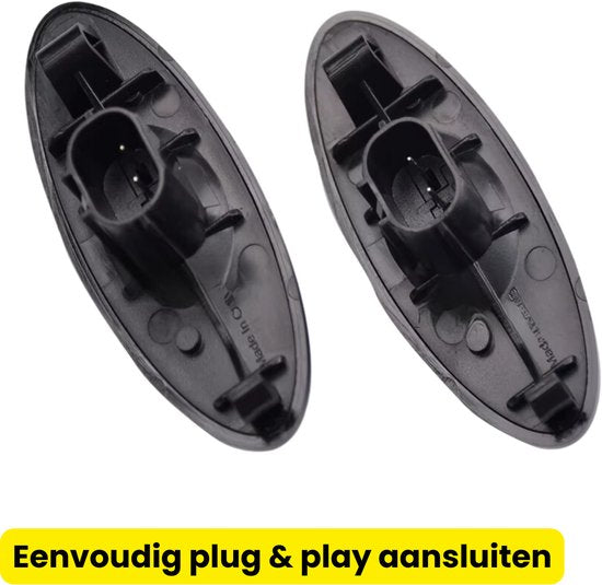 Dynamische LED Richtingaanwijzers - Smoked - Voor Toyota Yaris / Rav 4 / Corolla / Auris - Plug & Play Knipperlichten Zijkant - Set van 2 Knipperlichten met LED streep - Flowing Water Effect