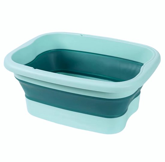 Voetenbad Met Deksel - Inklapbaar - Met Massagedrukpunten - Ontspanning - Verkoeling - Mint Groen