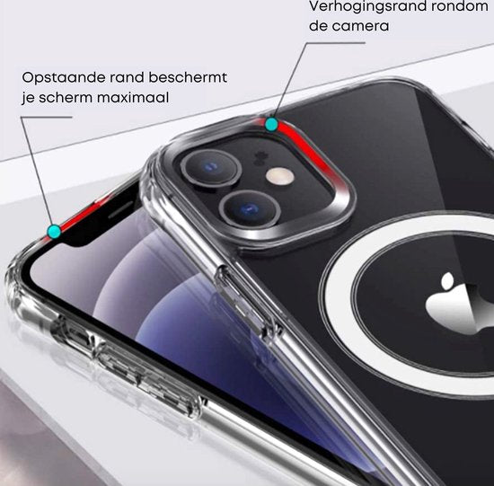 Transparant Magneet Ring Hoesje - Geschikt voor iPhone 15+ / 15 Plus - Stevig Doorzichtig Shockproof - Magnetisch TPU Hoesje - Anti Yellowing Achterkant (Magneetring Compatible)