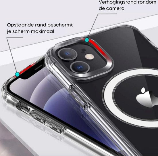 Transparant Magneet Hoesje - Geschikt voor iPhone iPhone 13 - Stevig Doorzichtig Shockproof - Magnetisch TPU Hoesje - Anti Yellowing Achterkant (Magneet Compatible)