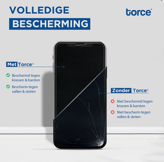 TORCE® iPhone 13 Hoesje - Case Transparant + Gratis Glass Screenprotector